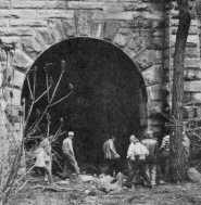 Visitors at the Tunnel Entrance