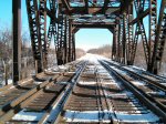 Standing on the swing bridge